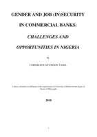 Gender and job (in)security in commercial banks : challenges and opportunities in Nigeria