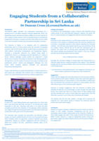 Engaging students from a collaborative partnership in Sri Lanka