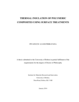 Thermal insulation of polymeric composites using surface treatments