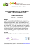 Segregation in a male-dominated industry: women working in the computer games industry