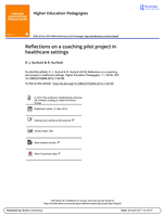 Reflections on a coaching pilot project in healthcare settings