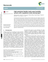 High sensitivity flexible Lamb-wave humidity sensors with a graphene oxide sensing layer