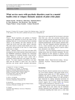 What service users with psychotic disorders want in a mental health crisis or relapse: thematic analysis of joint crisis plans