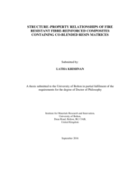 Structure-property relationships of fire resistant fibre-reinforced composites containing co-blended resin matrices