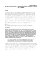 The role of academic managers in workload and performance management of academic staff: a case study