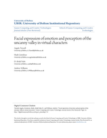Facial expression of emotion and perception of the Uncanny Valley in virtual characters