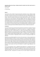 Supporting adolescents with type 1 diabetes during the transition from child to adult services: A literature review