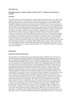 Creating an environment for learning.