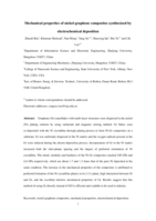 Mechanical properties of nickel-graphene composites synthesized by electrochemical deposition