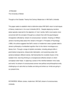 Thought on the outside: twenty-first century modernism in Will Self’s Umbrella