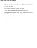 A three-year epidemiological prospective cohort study of rugby league match injuries from the European Super League