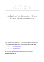 On the capabilities of pattern classification using a PID concept