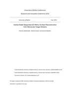 Inertial-aided sequential 3D metric surface reconstruction from monocular image streams