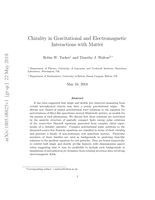 Chirality in gravitational and electromagnetic interactions with matter