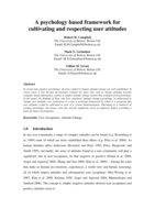 A psychology based framework for cultivating and respecting user attitudes