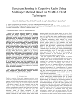 Spectrum sensing in cognitive radio using multitaper method based on MIMO-OFDM techniques
