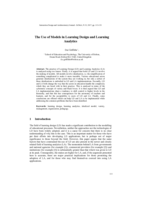 The Use of Models in Learning Design and Learning Analytics