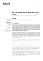 My Doctorate: how to work and study