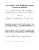 Novel ZnO nanorod films by chemical solution deposition for planar device applications