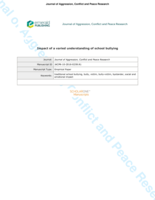 Impact of a varied understanding of school bullying