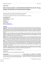 Peer communication in online mental health forums for young people:directional and nondirectional support