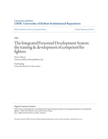 The Integrated Personnel Development System: The training & development of competent fire fighters