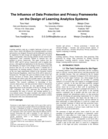 The influence of data protection and privacy frameworks on the design of learning analytics systems