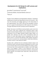 Development of a VLE Recipe for xAPI: process and implications