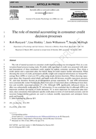 The role of mental accounting in consumer credit decision processes