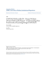 UNFOLD Deliverable D1 - Project Website (Project Deliverable Report - Understanding New Frameworks of Learning Design UNFOLD)