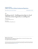Building control - building partnerships in a local authority context: hegemony or enabling mix?
