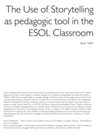 The use of storytelling as pedagogic tool in the ESOL classroom.