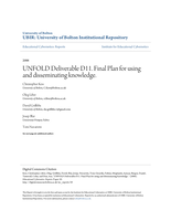 UNFOLD Deliverable D11.  Final plan for using and disseminating knowledge