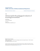 A framework for the pedagogical evaluation of eLearning environments