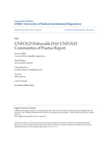UNFOLD Deliverable D10. UNFOLD Communities of Practice Report