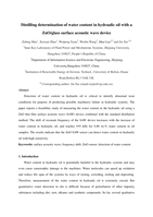 Distilling determination of water content in hydraulic oil with a ZnO/glass surface acoustic wave device