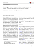 Estimating the effect of nitrogen fertilizer on the greenhouse gas balance of soils in Wales under current and future climate