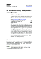 On gravitational chirality as the genesis of astrophysical jets
