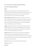 The role of student peers in HE student mental health and wellbeing