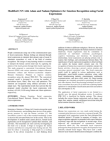 Modified CNN with Adam and Nadam optimizers for emotion recognition using facial expressions
