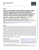 How can UK public health initiatives support each other to improve the maintenance of physical activity? Evidence from a cross-sectional survey of runners who move from Couch-to-5k to parkrun