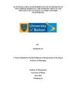 An investigation of determinants of outsourcing in two Chinese hospitals: the intrinsic impacts and influence of cultural factors towards outsourcing