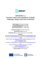 GREAT Deliverable 2.1 Summary report and compilation of design challenges, design briefs and wireframes