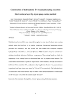 Construction of hydrophobic fire retardant coating on cotton fabric using a layer-by-layer spray coating method