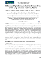 Sickness and agricultural productivity: evidence from arable-crop farmers in Southwest, Nigeria