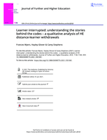 Learner interrupted: understanding the stories behind the codes – a qualitative analysis of HE distance-learner withdrawals