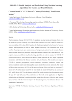 COVID-19 health analysis and prediction using machine learning algorithms for Mexico and Brazil patients
