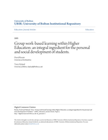 Group work-based learning within Higher Education: an integral ingredient for the personal and social development of students