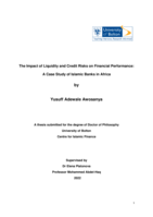 The impact of liquidity and credit risks on financial performance: a case study of Islamic banks in Africa