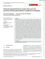 Enhanced supported living for people with severe and persistent mental health problems: A qualitative investigation